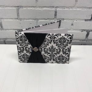 Wedding Guestbook - Black / White Damask (New)